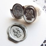 画像: [THE LETTERS] WAXSEALINGJEWELRY LOCKET RING Shiny[煌] 〜王冠とライオン〜